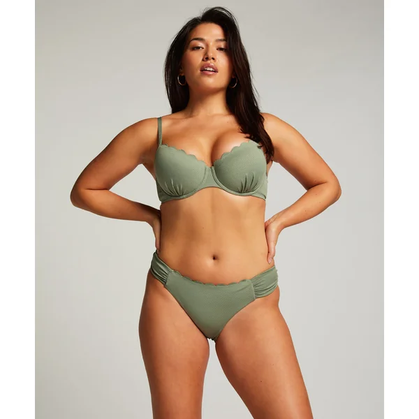 Haut de bikini préformé à armatures Scallop - Vert
