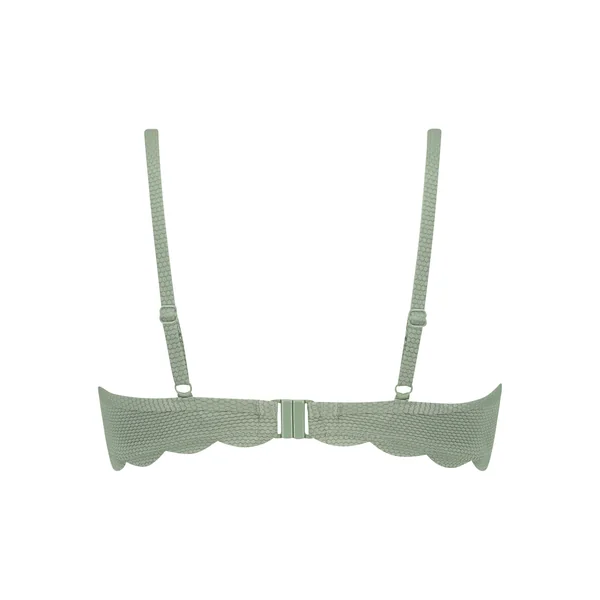 Haut de bikini préformé à armatures Scallop - Vert