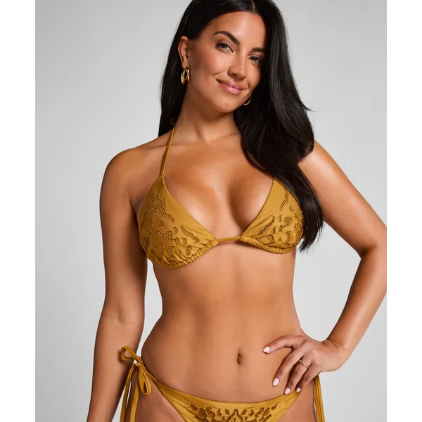 Haut de bikini triangle Boho - Jaune