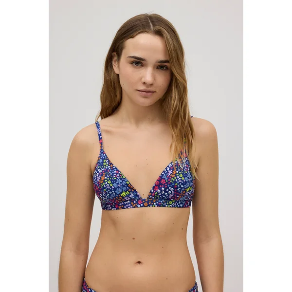 Haut de bikini triangle fleuri