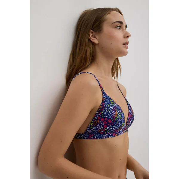 Haut de bikini triangle fleuri