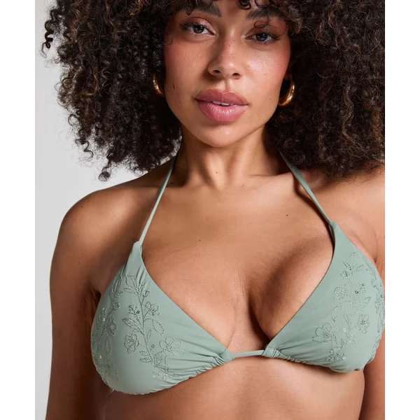 Haut de bikini triangle Giselle - Vert