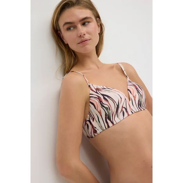 Haut de bikini triangle imprimé