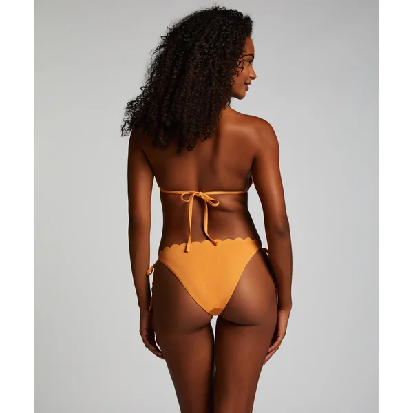 Haut de bikini triangle Scallop Lurex - Orange