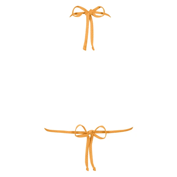 Haut de bikini triangle Scallop Lurex - Orange