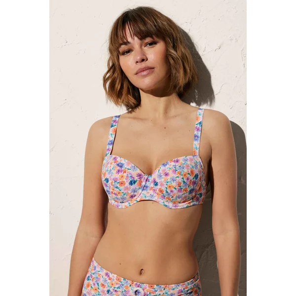 Haut de bikini à armatures motif floral
