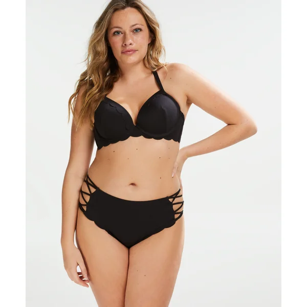 Haut de bikini à armatures préformé Scallop Taille E + - Noir