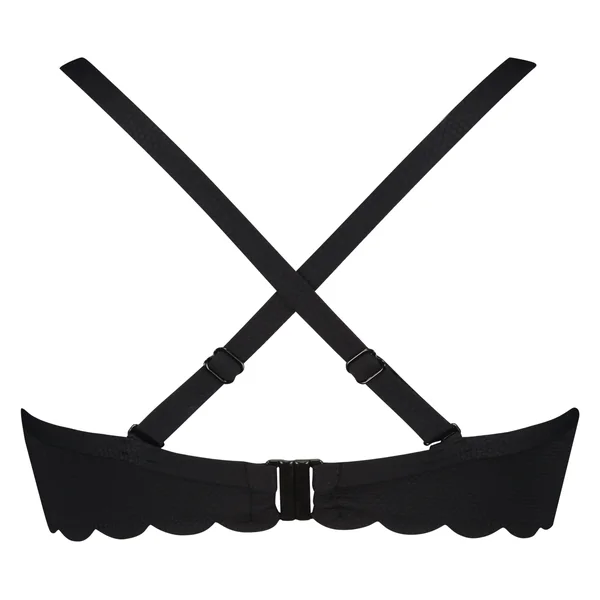 Haut de bikini à armatures préformé Scallop Taille E + - Noir