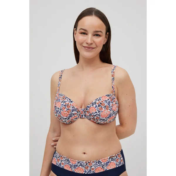 Haut de maillot de bain amincissant imprimé fleuri pour bonnets C et E
