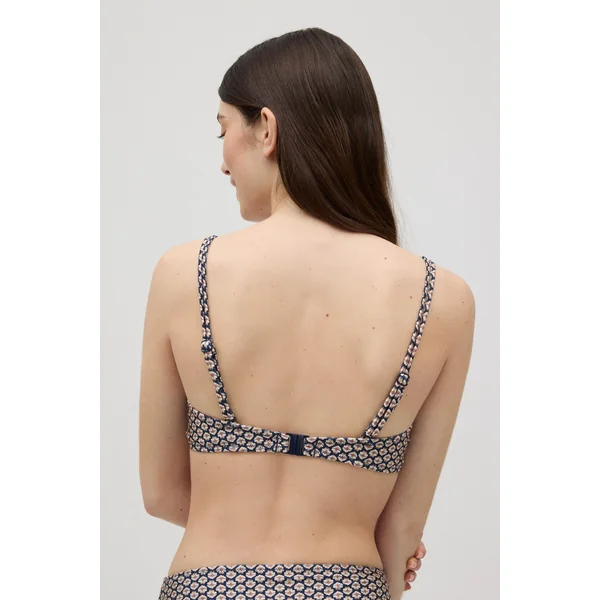 Haut de maillot de bain amincissant imprimé pailleté bonnet C