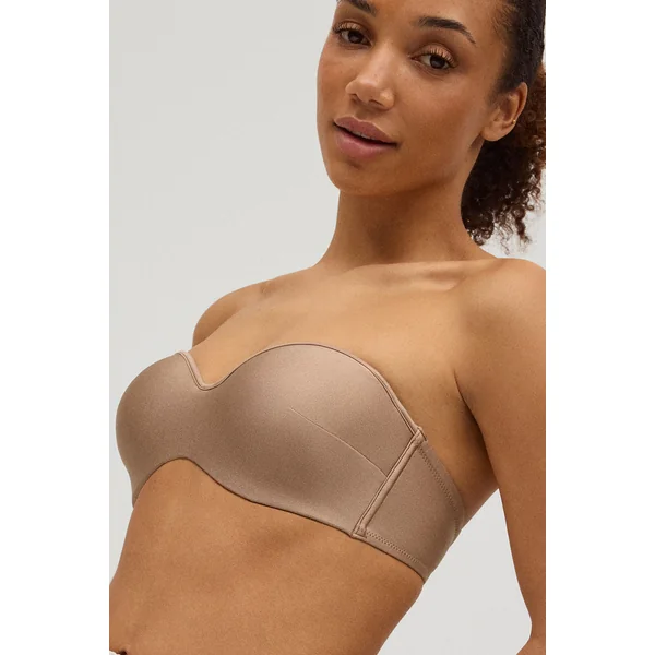 Haut de maillot de bain bandeau bronze à paillettes bonnet C