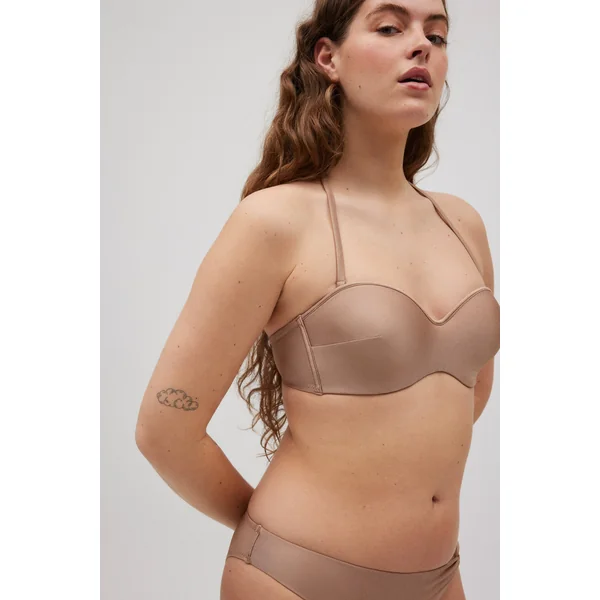 Haut de maillot de bain bandeau bronze à paillettes bonnet C
