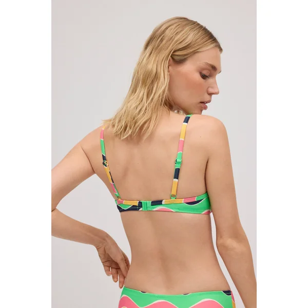 Haut de maillot de bain classique à anneaux colorés bonnet C