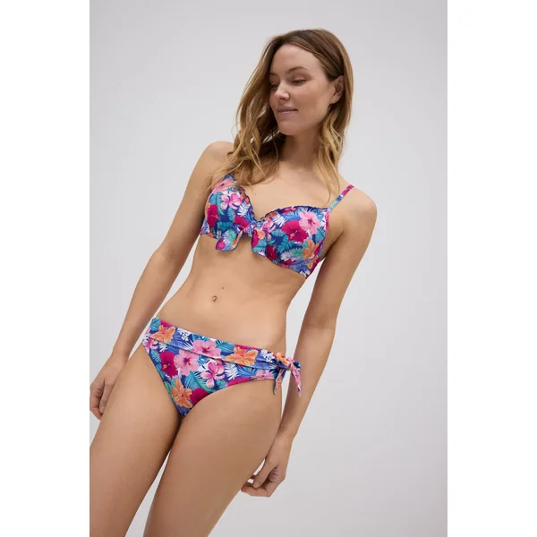 Haut de maillot de bain piqué fleuri bonnets B et C