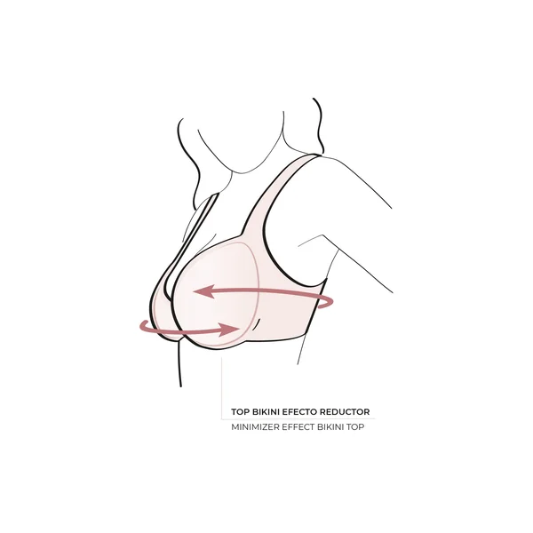 Haut de maillot de bain réducteur fleurs micropiqué bonnet C