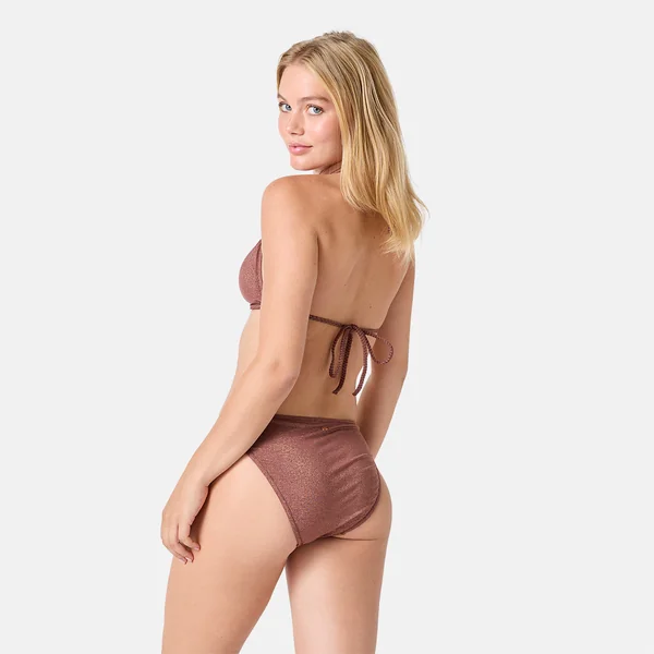 Haut de maillot de bain triangle marron Folk