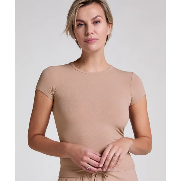 Haut de pyjama côtelé Essential - Beige