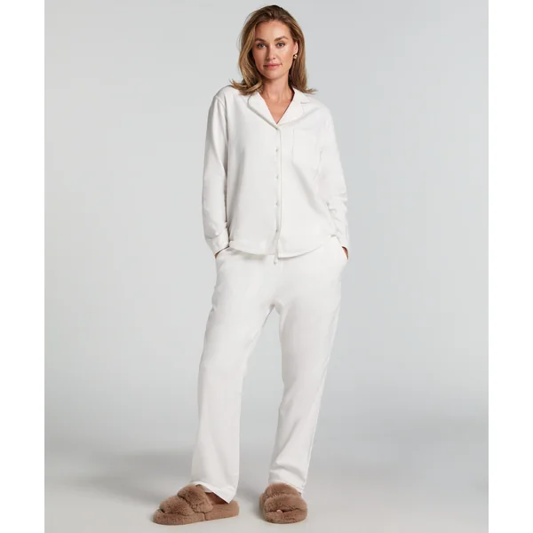 Haut de pyjama Flanel Essentials - Blanc