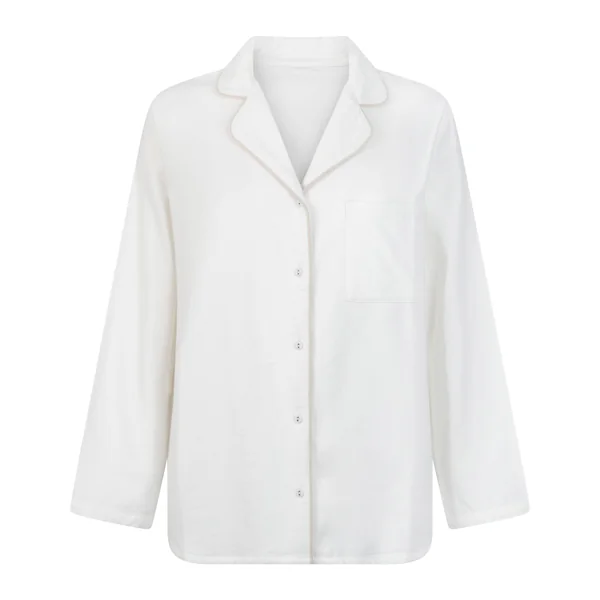 Haut de pyjama Flanel Essentials - Blanc