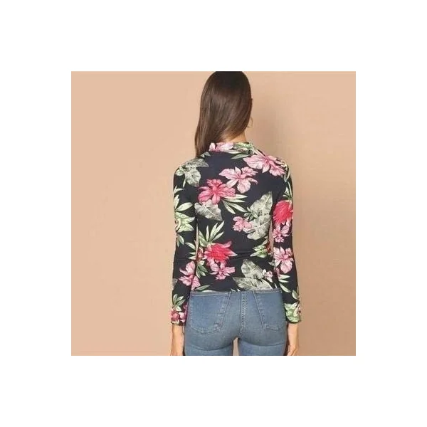 Haut femme à fleurs bohème