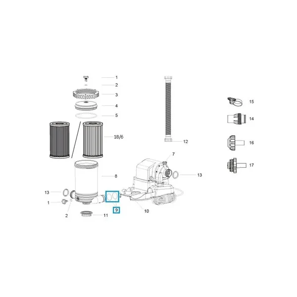 Joint de liaison pour pompe de filtration Flowclear 9 463 l/h