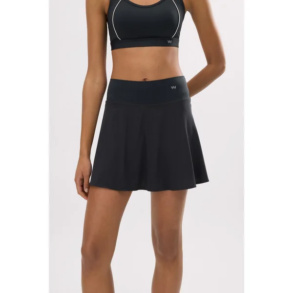 Jupe de sport noire compressive avec short et poche intérieure