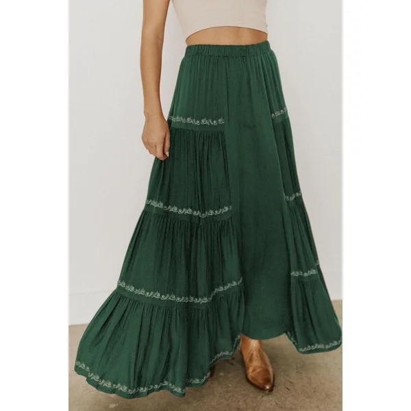 Jupe Longue Hippie Verte