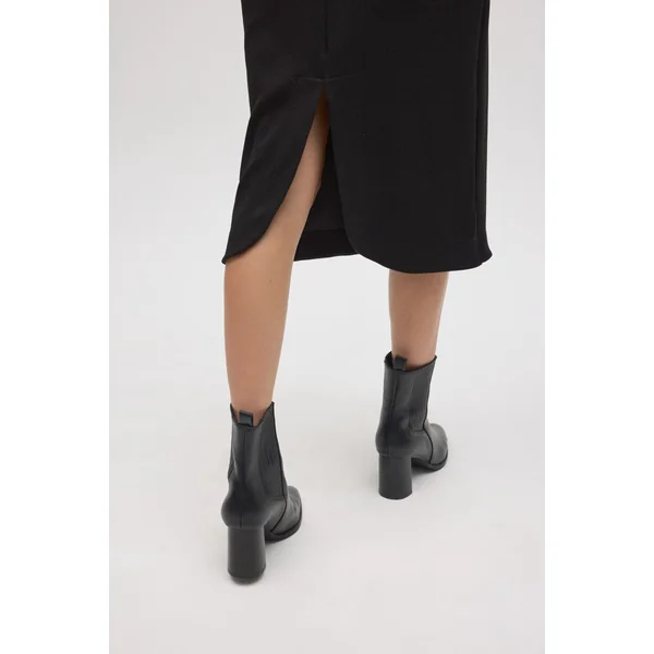 Jupe midi fluide noire