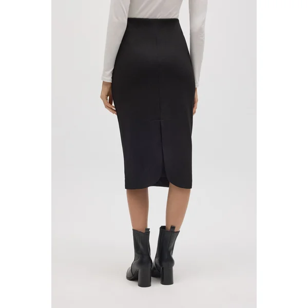 Jupe midi fluide noire