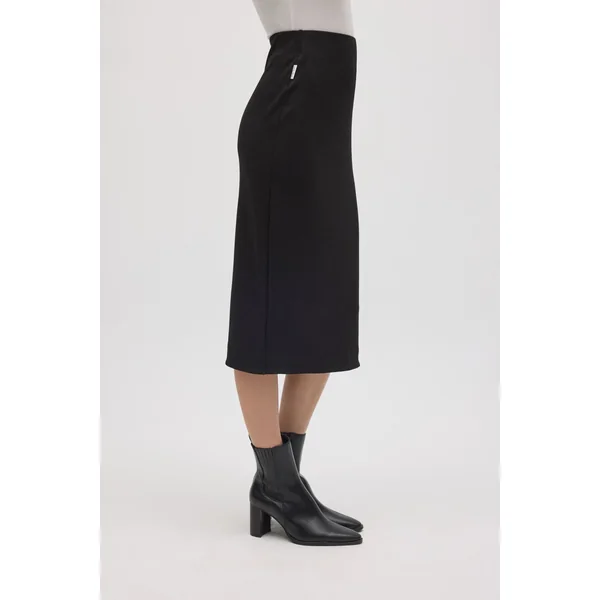 Jupe midi fluide noire
