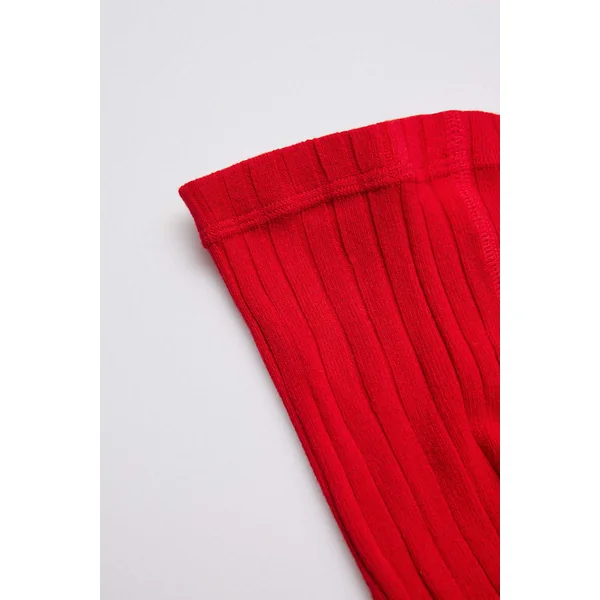 Justaucorps côtelé rouge