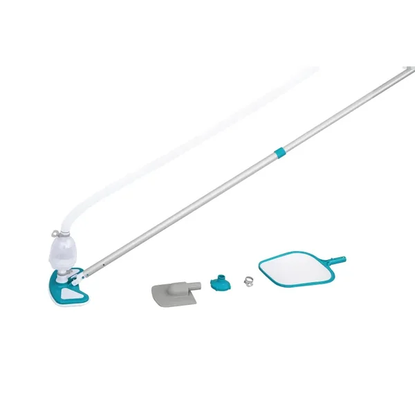 Kit de nettoyage piscine AquaClean avec aspirateur et épuisette