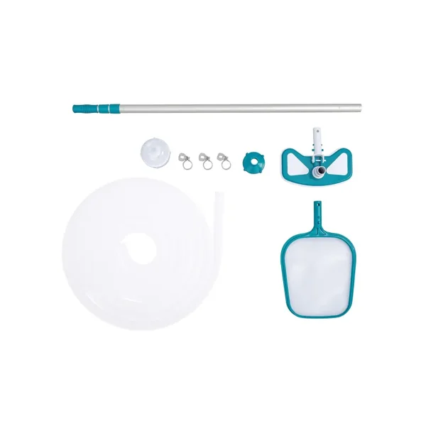 Kit de nettoyage piscine AquaClean avec aspirateur et épuisette