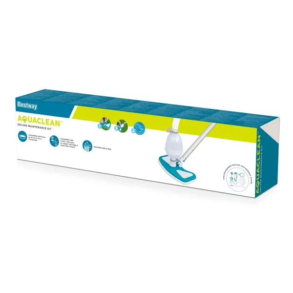 Kit entretien piscine Deluxe avec skimmer, aspirateur et épuisette