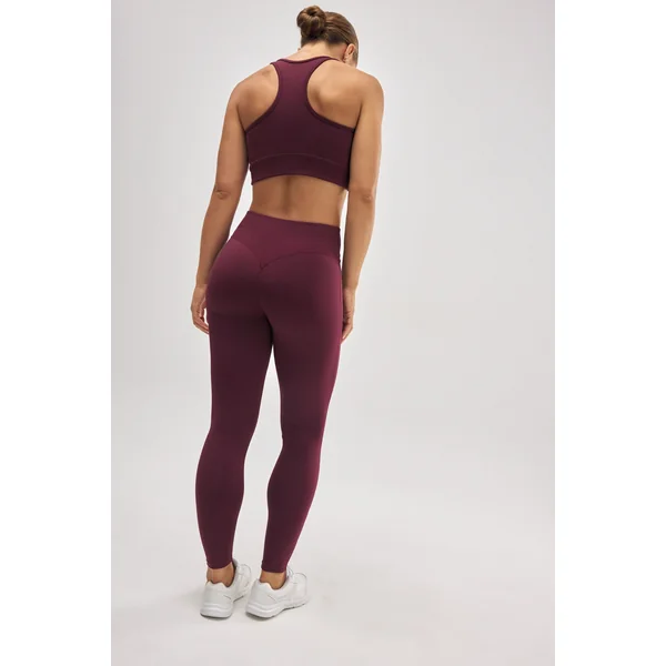 Legging de sport effet push-up bordeaux