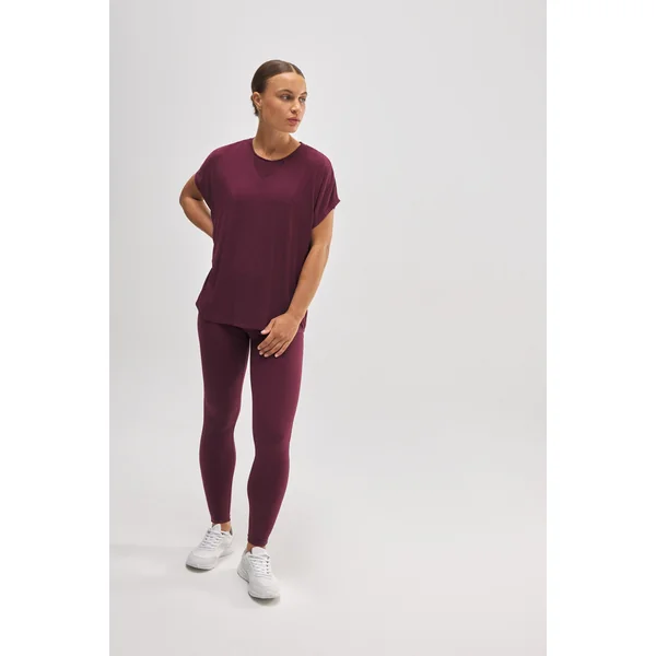 Legging de sport effet push-up bordeaux