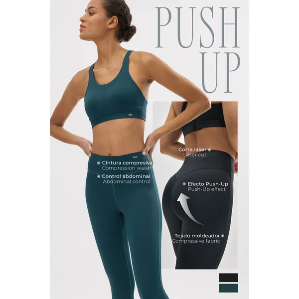 Legging de sport push-up compressif noir