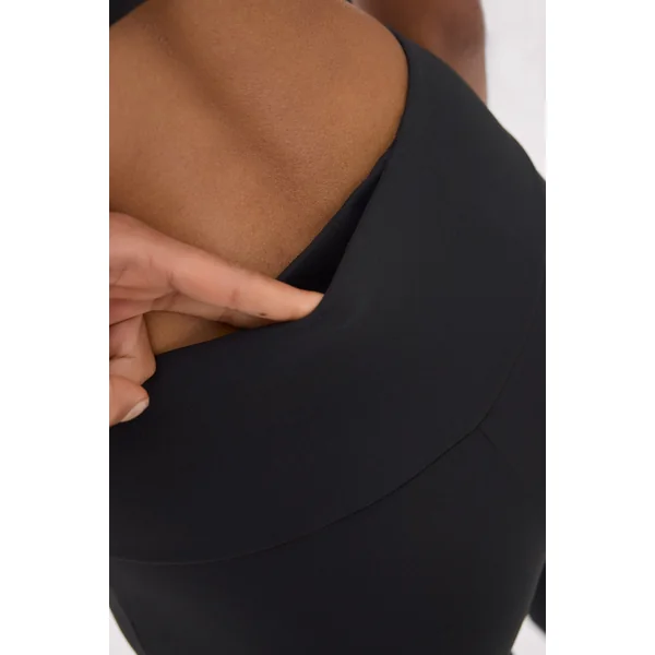 Legging de sport taille haute en coton noir