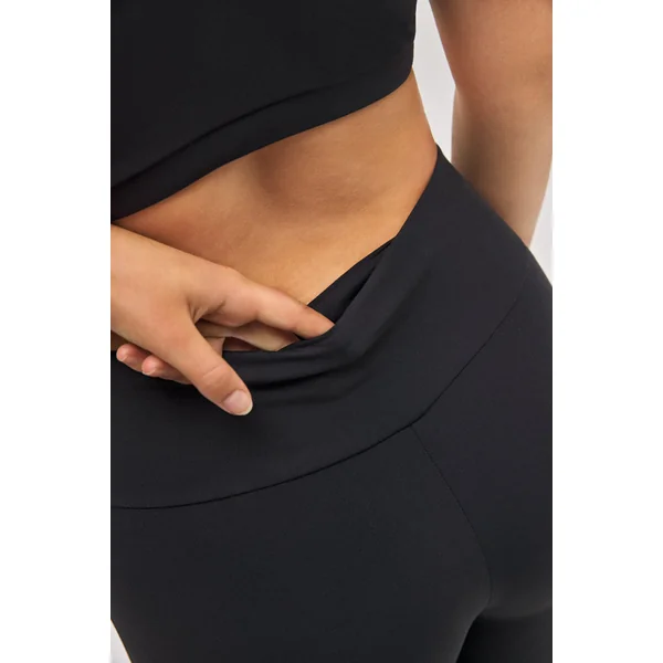 Legging de sport taille haute en coton noir