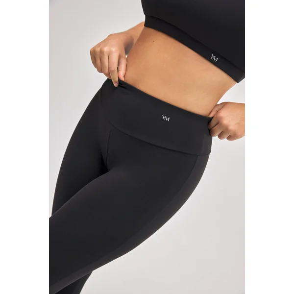 Legging de sport taille haute en coton noir