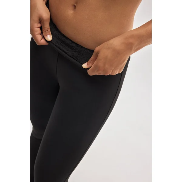 Legging de sport thermique en polaire noire
