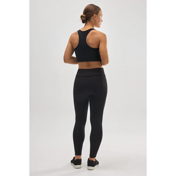 Legging de sport thermique en polaire noire