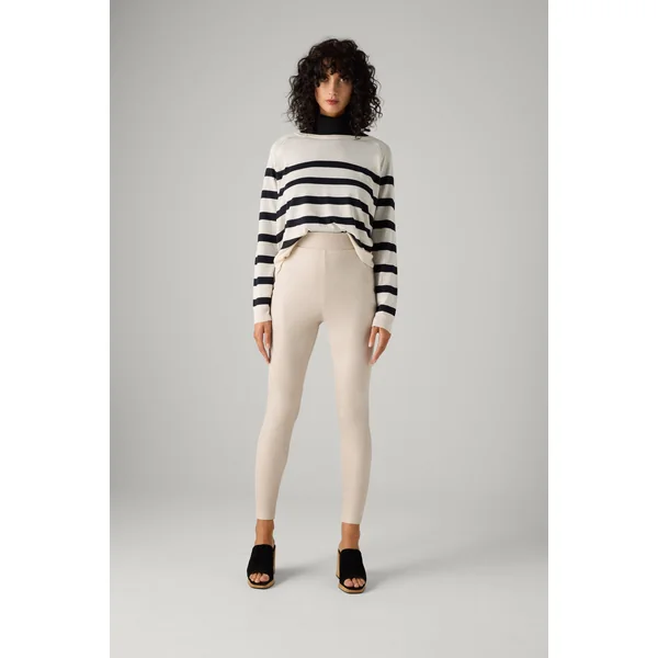 Legging effet métallisé beige