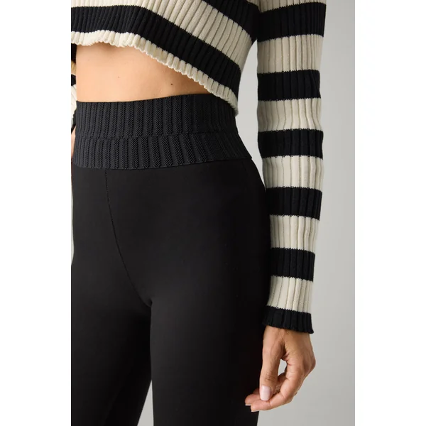 Legging large effet gainant gomme noir