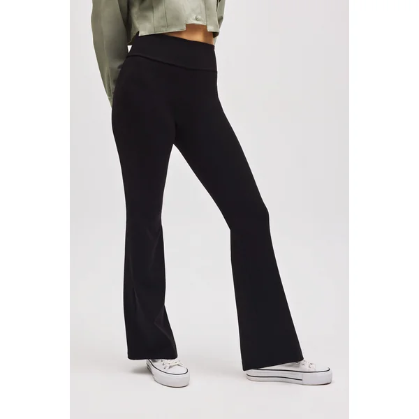 Legging évasé noir effet push-up