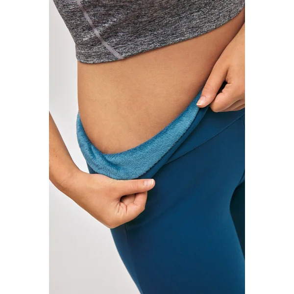 Legging évasé thermique en polaire bleue style sportif