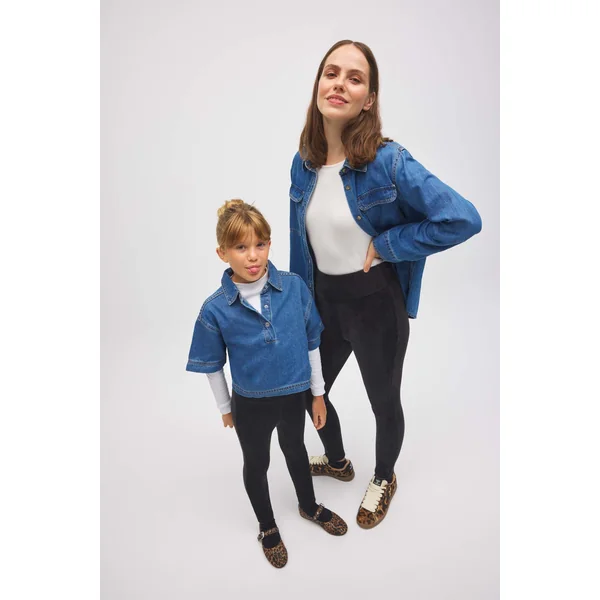 Leggings côtelés en polaire ultra-thermique pour femmes et filles | Mini collection