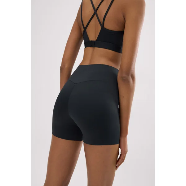 Leggings de sport compressifs courts à effet push-up, noirs
