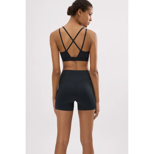 Leggings de sport compressifs courts à effet push-up, noirs