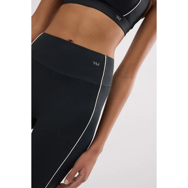 Leggings de sport compressifs longs à effet push-up, noirs
